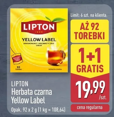 Herbata czarna Yellow Label promocja w Aldi