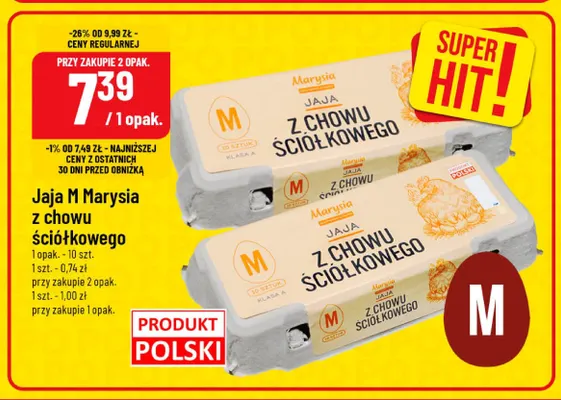 Jajka kurze M Marysia z chowu ściółkowego promocja w POLOmarket