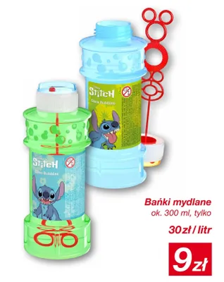 Bańki mydlane Disney Stitch ok. 300ml promocja w KiK