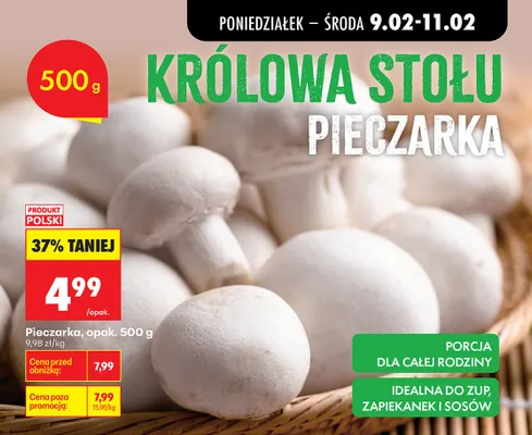 Pieczarka promocja w Biedronka