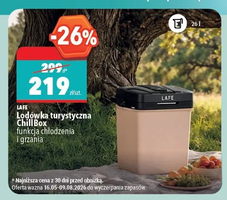 Lodówka turystyczna ChillBox Lafe 26 l promocja w Biedronka Home