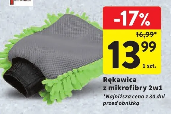 Rękawica z mikrofibry 2w1 promocja w Intermarche