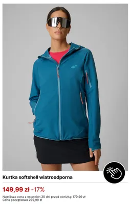 Kurtka softshell wiatroodporna 4F promocja w 4F