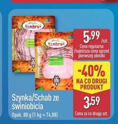 Schab ze Świniobicia Szubryt promocja w Aldi
