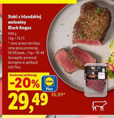 Steki z irlandzkiej wołowiny Black Angus promocja w Lidl