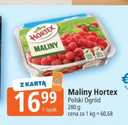 Maliny Hortex Polski Ogród promocja w Leclerc