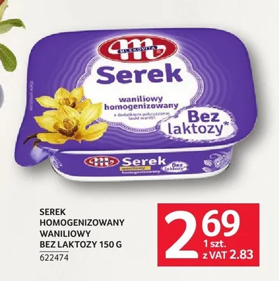 Serek homogenizowany waniliowy bez laktozy Mlekovita promocja w Selgros