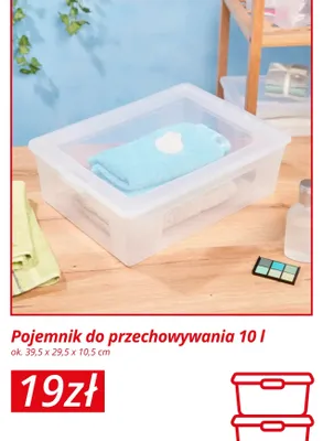 Pojemnik do przechowywania 10l promocja w KiK