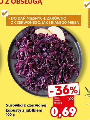 Surówka z czerwonej kapusty z jabłkiem promocja w Kaufland