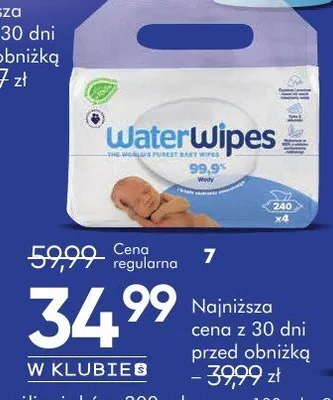 Chusteczki nawilżane WaterWipes promocja w Super-Pharm