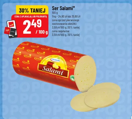 Ser Salami Mlekpol promocja w POLOmarket