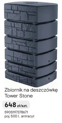 Zbiornik na deszczówkę Tower Stone promocja w Castorama