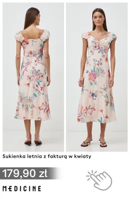 Sukienka letnia z fakturą w kwiaty Medicine promocja w Medicine