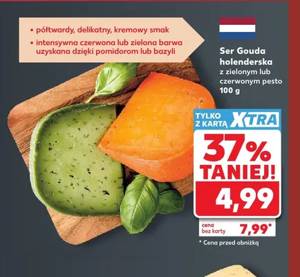 Ser gouda holenderska z czerwonym pesto promocja w Kaufland