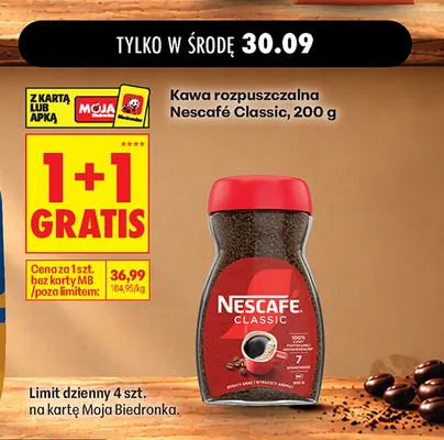 Kawa rozpuszczalna Nescafé Classic promocja w Biedronka
