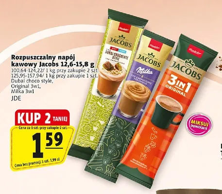 Rozpuszczalny napój kawowy Jacobs 3in1 Original promocja w Prim Market