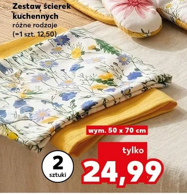 Zestaw ścierek kuchennych promocja w Kaufland