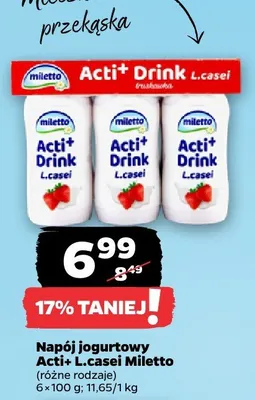 Napój jogurtowy Acti+ Drink L.casei różne rodzaje promocja w Netto