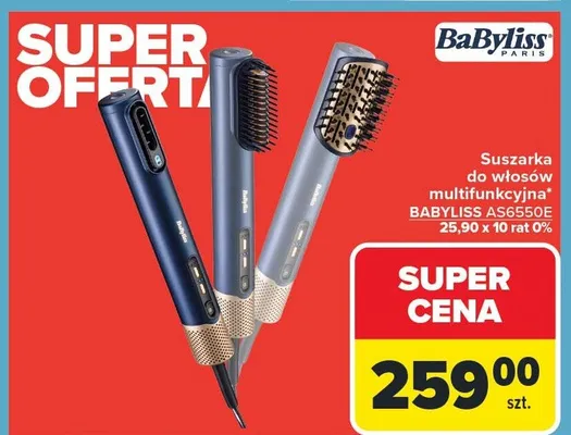 Suszarka do włosów multifunkcyjna BABYLISS AS655E promocja w Carrefour