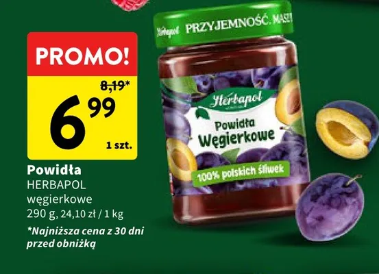 Powidła Herbapol węgierkowe promocja w Intermarche
