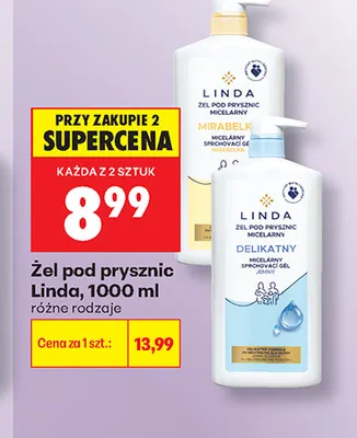 Żel pod prysznic Linda Delikatny promocja w Biedronka