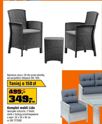 Komplet mebli Lido promocja w OBI