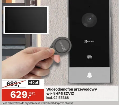Wideodomofon przewodowy wi-fi HP5 promocja w Leroy Merlin