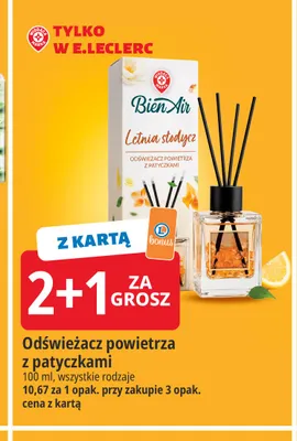 Odświeżacz powietrza z patyczkami Bien Air Letnia słodycz promocja w Leclerc