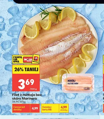 Filet z mintaja bez skóry Marinero promocja w Biedronka