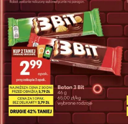 Baton 3 Bit promocja w Delikatesy Centrum