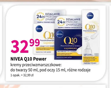 Krem przeciwzmarszczkowy pod oczy Nivea Q10 Power promocja w Drogerie Polskie