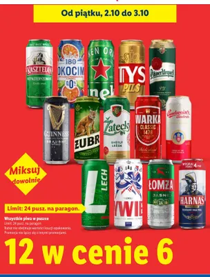 Piwo Kasztelan Niepasteryzowane promocja w Lidl