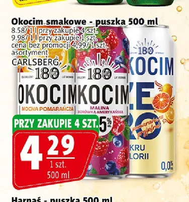 Piwo Okocim Malina Borówka Amerykańska promocja w Prim Market