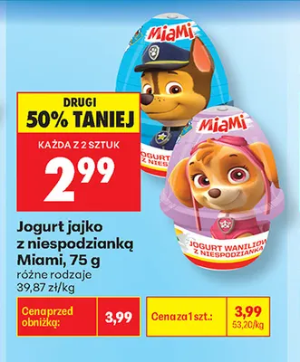 Jogurt jajko z niespodzianką Miami promocja w Biedronka