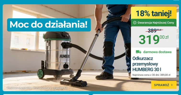 Odkurzacz przemysłowy Humberg 30 l promocja w ERLI