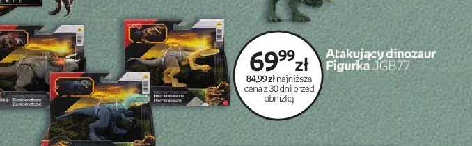 Atakujący dinozaur Figurka JGB77 Mattel Jurassic World promocja w Dzień Dziecka