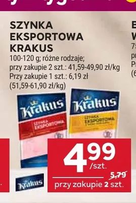Szynka eksportowa Krakus promocja w Stokrotka