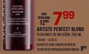 Płukanka do włosów ARTISTE PERFECT BLOND promocja w Drogerie Natura