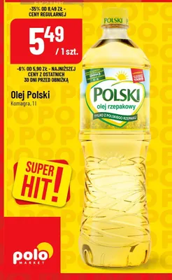 Olej polski rzepakowy komagra promocja w POLOmarket
