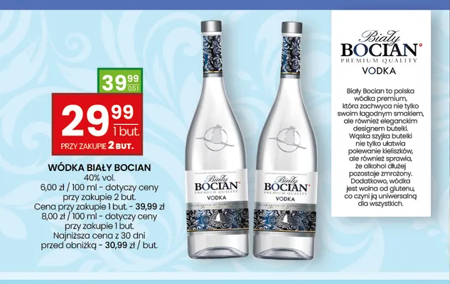 Wódka Biały Bocian 40% vol. promocja w Twój Market