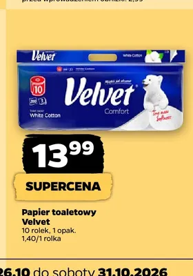 Papier toaletowy Velvet promocja w Netto
