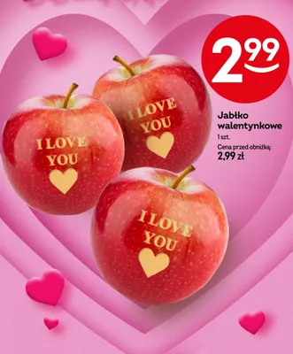 Jabłko walentynkowe promocja w Żabka