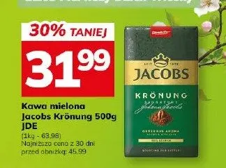 Kawa mielona Jacobs Krönung 500g JDE promocja w Hitpol