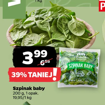 Szpinak baby z Zieleniaka promocja w Netto