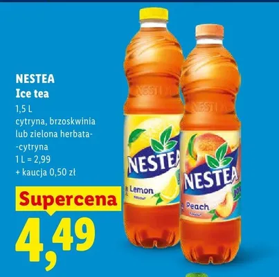 Napój Ice tea brzoskwinia promocja w Lidl