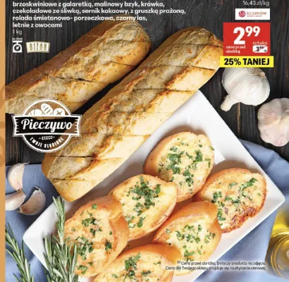 Bagietka czosnkowa La Lorraine promocja w Delikatesy Centrum