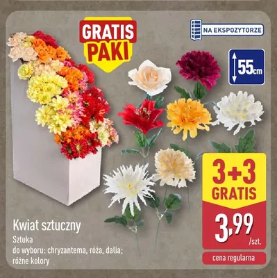 Kwiat sztuczny róża promocja w Aldi
