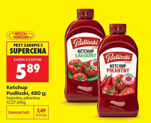 Ketchup pikantny Pudliszki promocja w Biedronka