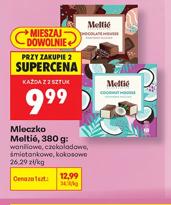 Mleczko Meltié czekoladowe promocja w Biedronka