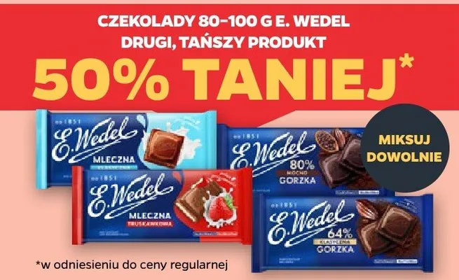 Czekolady E.Wedel promocja w Netto